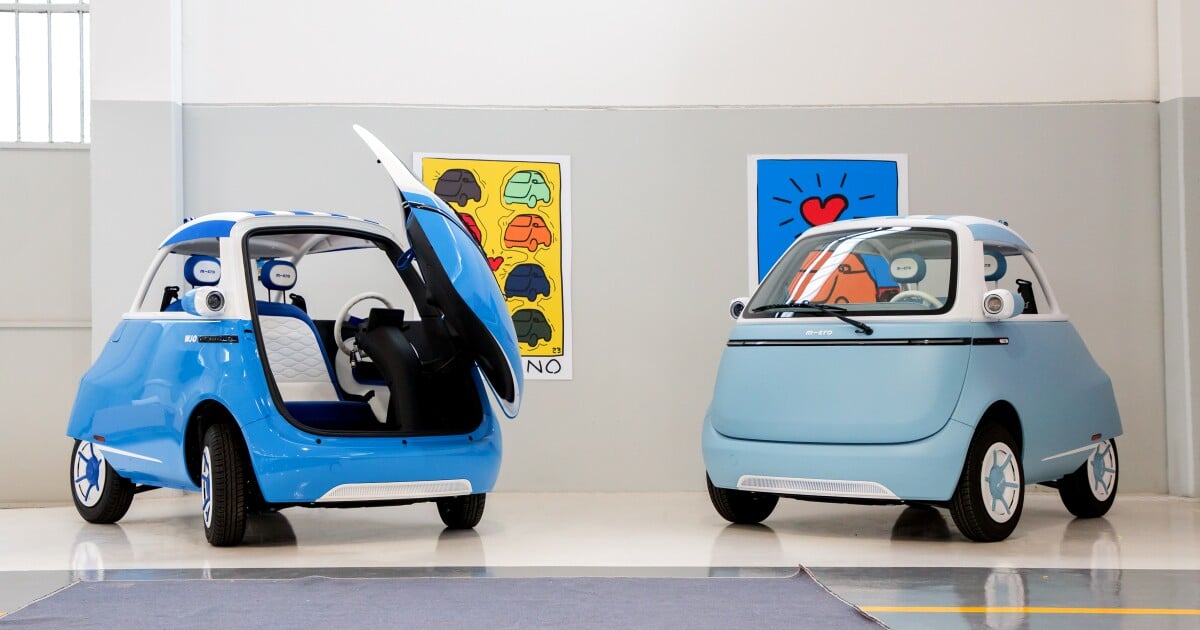 Cute and curvy bubble car ready to make your vacation electric