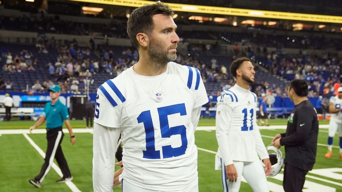 Colts to start QB Flacco again, WR Pittman active