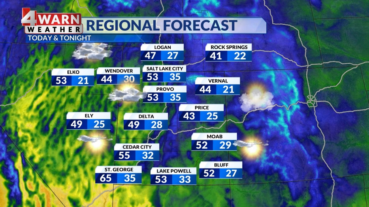 Seasonal temperatures through end of week, more showers into weekend