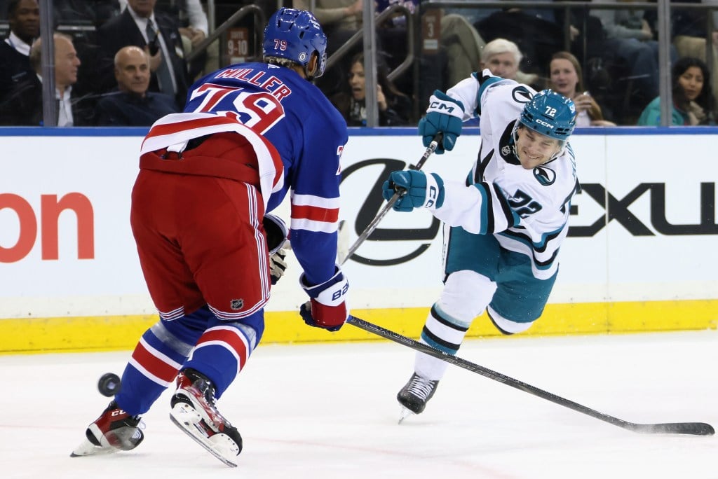 NHL: San Jose Sharks lose to Mika Zibanejad, New York Rangers