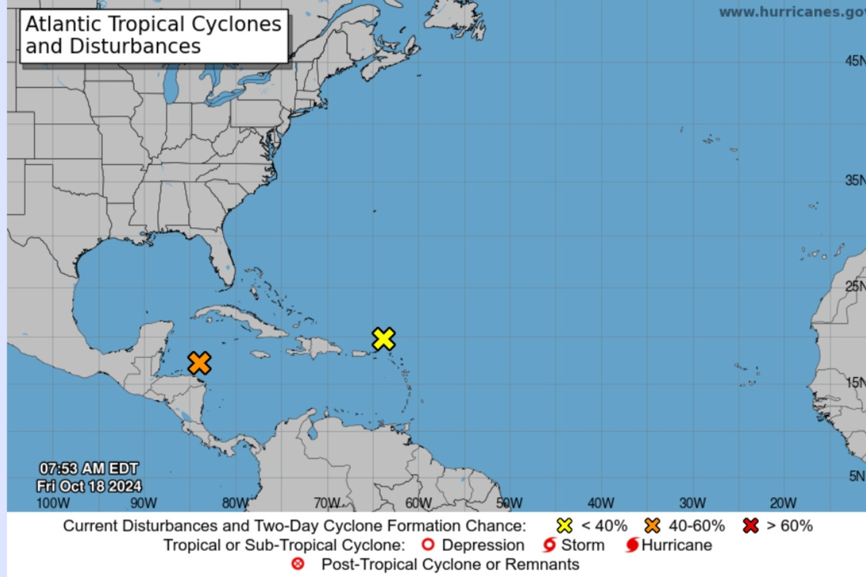 Chances Jump for Tropical Storm Nadine to Form This Weekend