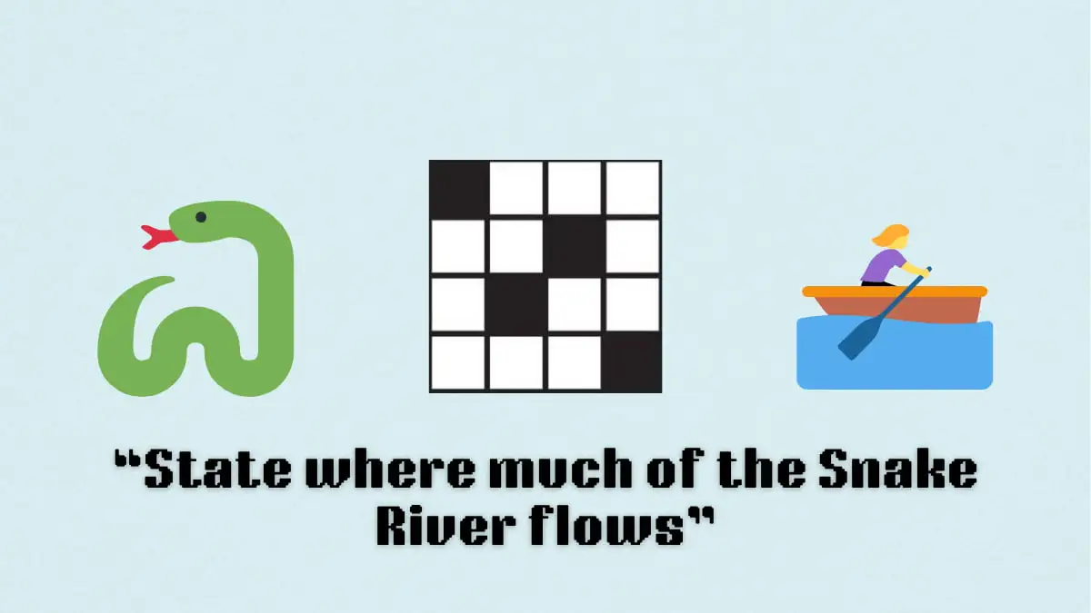 'State where much of the Snake River flows' NYT Mini Crossword puzzle clue answer and hints