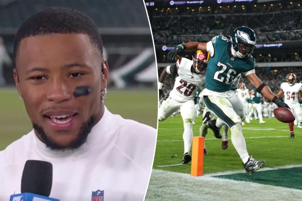 Eagles fans chant ‘thank you Giants’ to Saquon Barkley after huge night