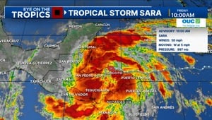 Tropical Storm Sara to break apart after bringing devastating floods to Central America