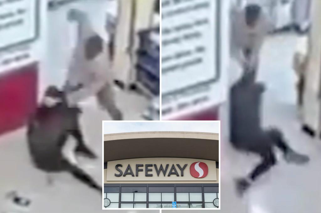 Photos show moment man attacks Safeway worker in San Fransciso