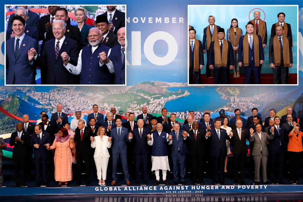 Biden finally stands front and center in G20 group photo