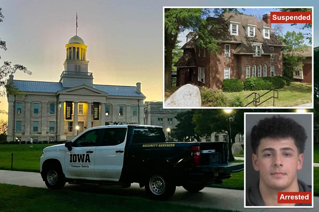 University of Iowa fraternity suspended after 56 pledges found in basement during alleged hazing