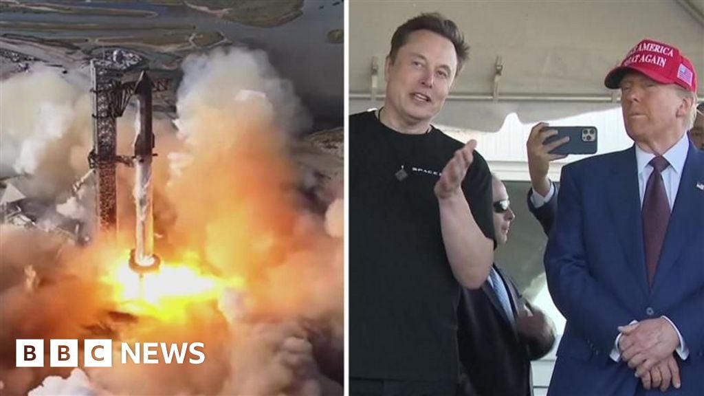 Watch: Trump joins Musk to watch Starship test launch