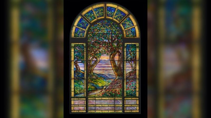 Stained-glass Tiffany window sells for record $12.48 million at auction