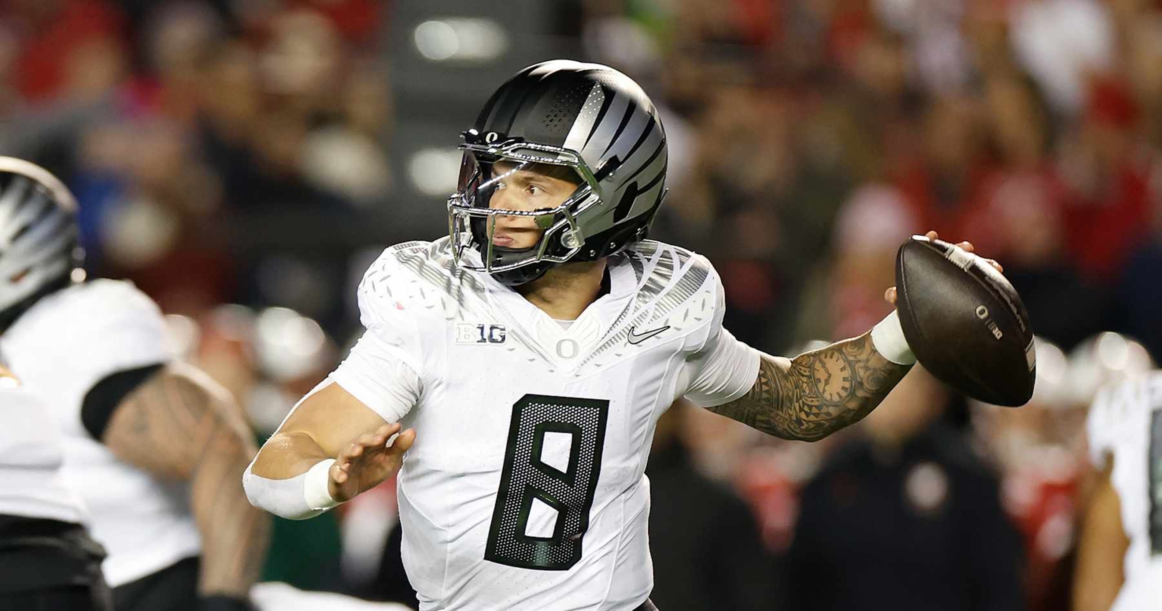 Dillon Gabriel, No. 1 Oregon Survive Upset Bid from Wisconsin, Praised by CFB Fans