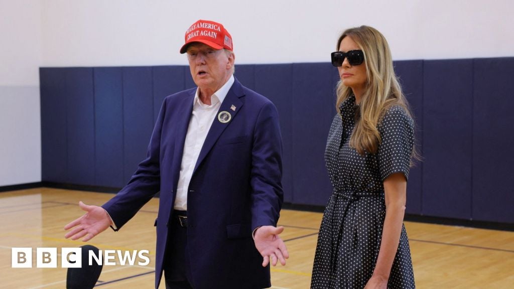 Watch: Donald Trump casts his vote with wife Melania