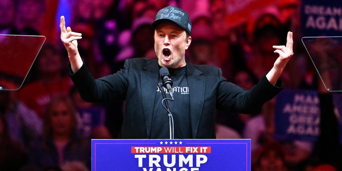 Elon Musk boosts Trump at rally underscored by racist rhetoric as Beyoncé rallies behind Harris