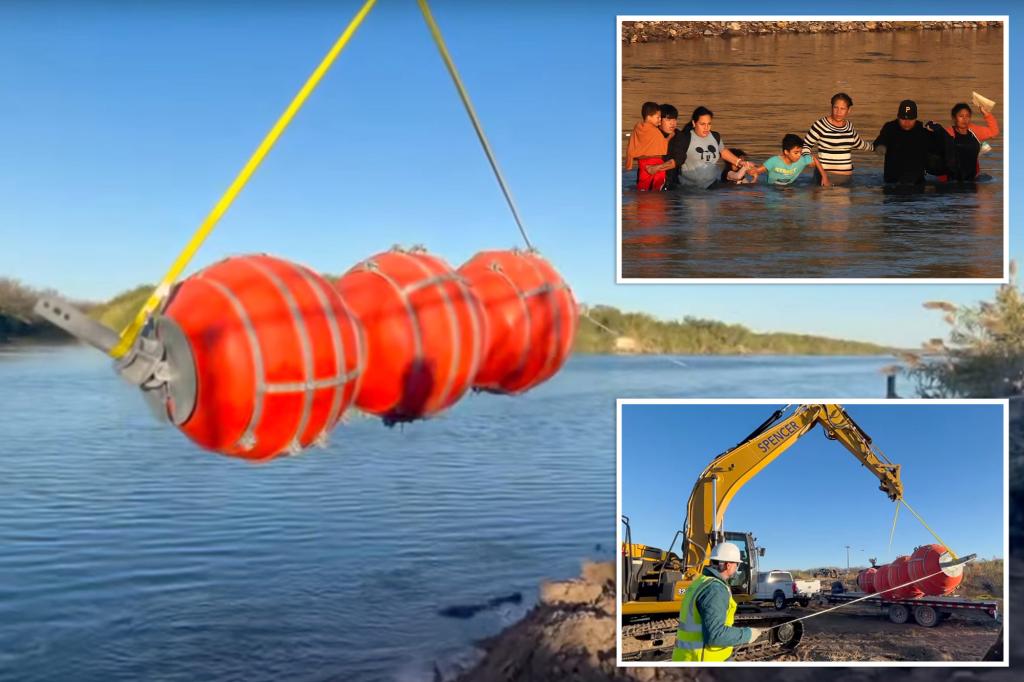 Texas drops more migrant-blocking buoys into Rio Grande