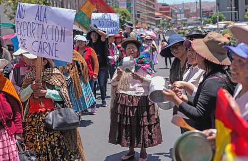 Protesta contra la inflación en Bolivia