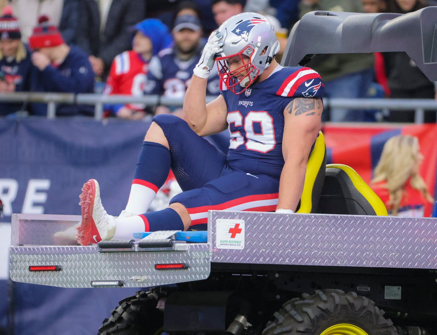 Patriots offensive lineman Cole Strange returns to practice