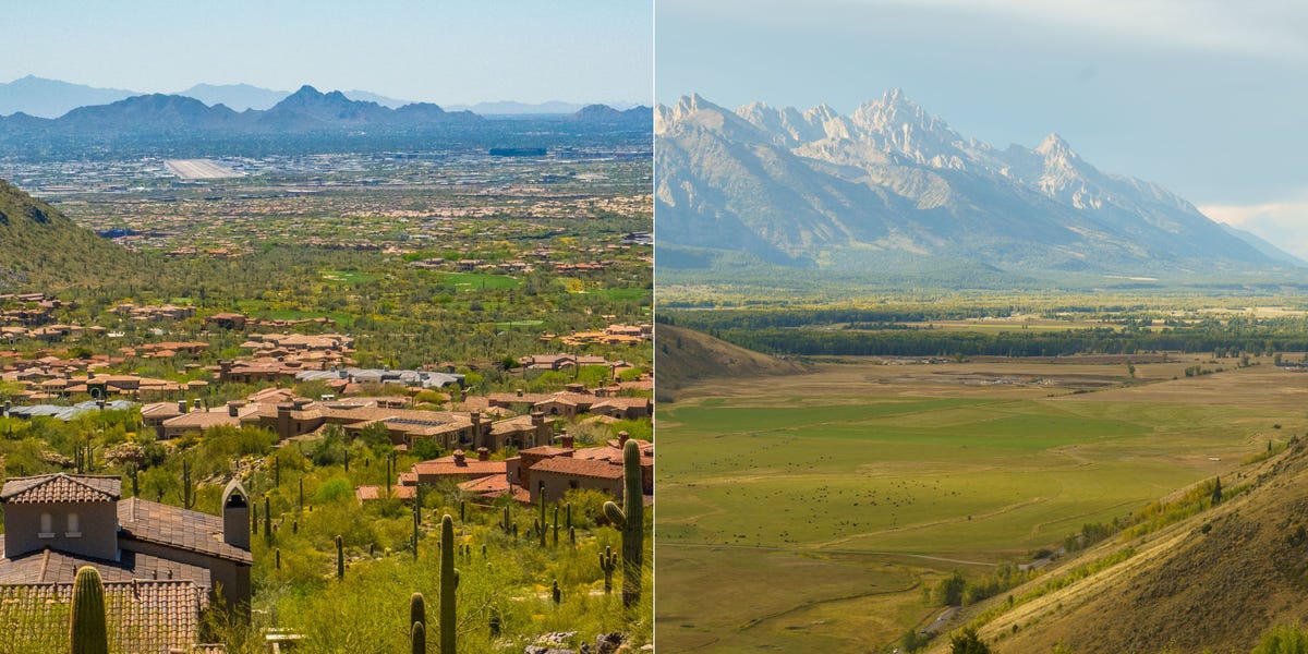 I visited 2 of America's wealth hubs: Scottsdale and Jackson Hole. One was ideal for vacation, while the other seemed better for living.