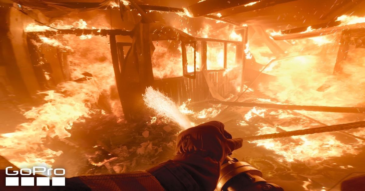 Heroic GoPro POV: Brave Firefighters Face Down a Raging House Fire in Chile