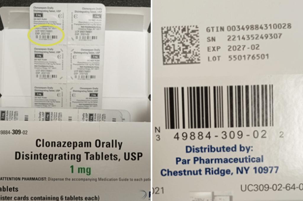 Clonazepam being recalled for 'possibly life-threatening' error