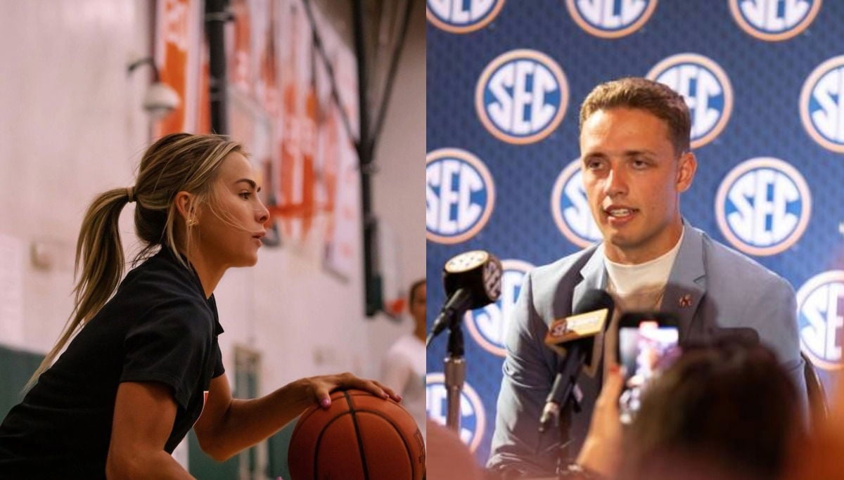 Carson Beck's GF Hanna Cavinder Taunts Georgia QB's Guarding Skills While Flexing Her Own Basketball Prowess