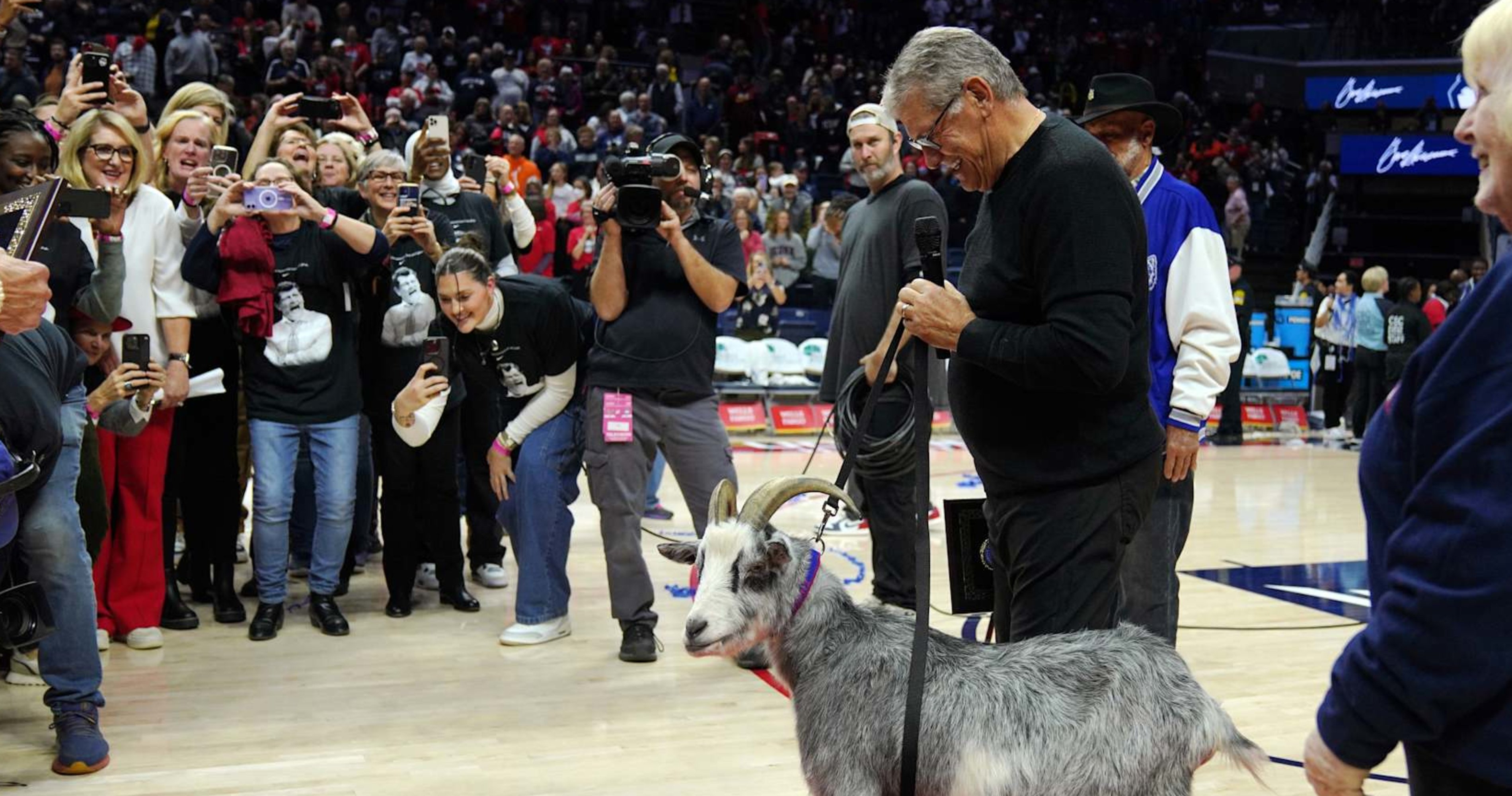 PETA Blasts UConn for Handling of Goat at Geno Auriemma's Ceremony for Wins Record