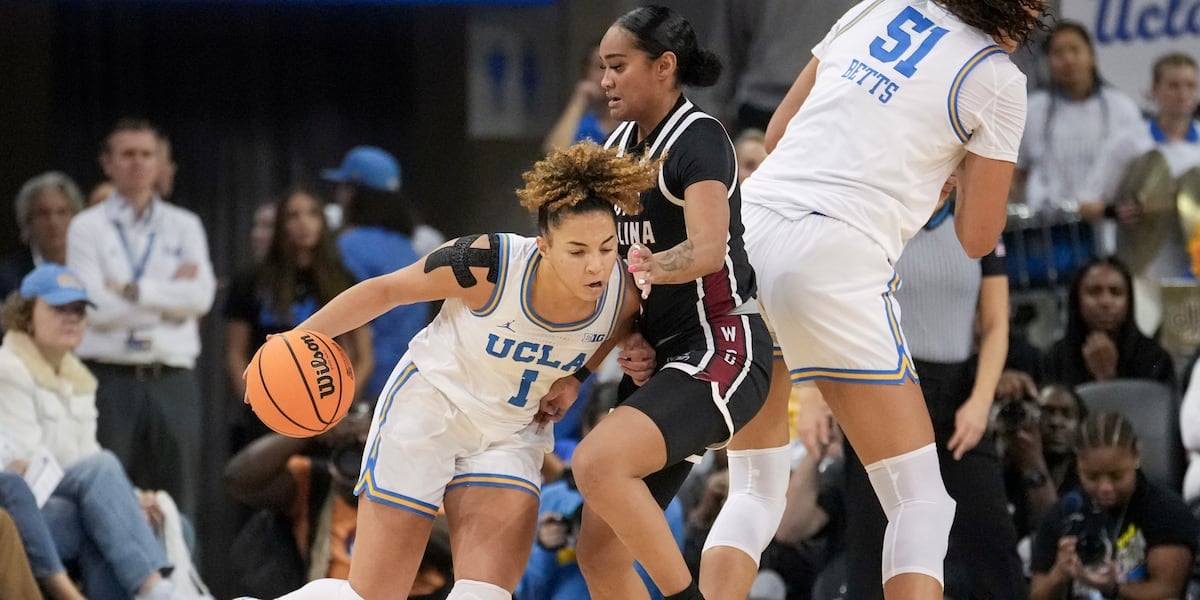 No. 1 South Carolina women stunned by fifth-ranked UCLA 77-62, ending Gamecocks' 43-game win streak