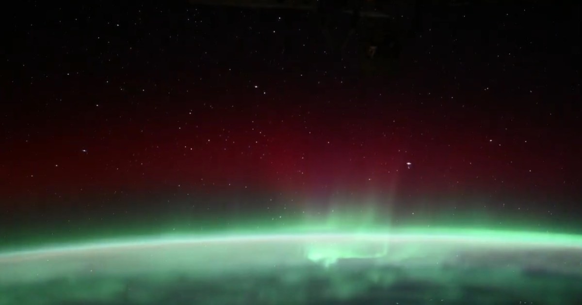 Watch this stunning aurora unfold from 257 miles above Earth