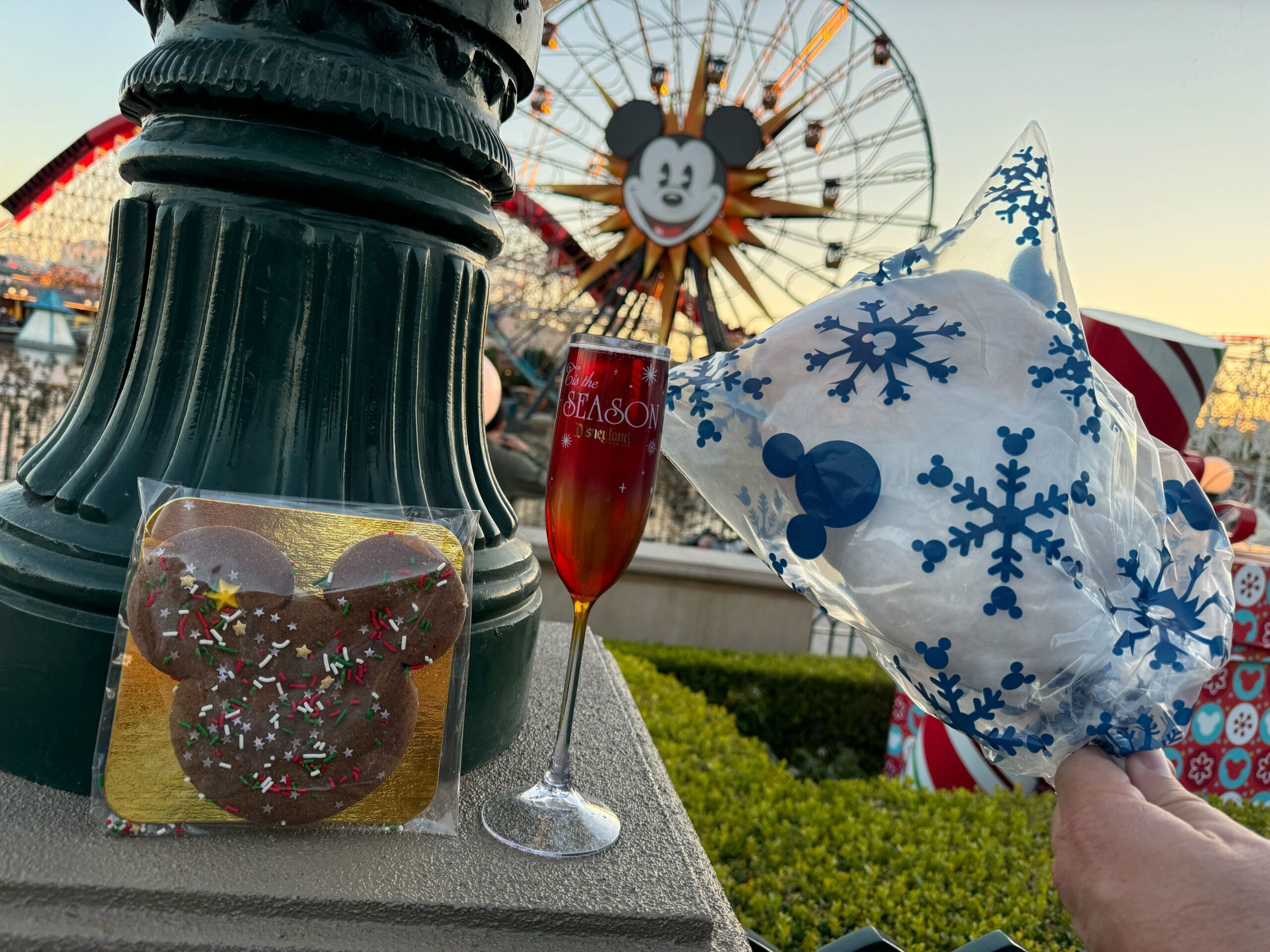 REVIEW: Holiday Mimosa, Horchata Cotton Candy, & Mickey Gingerbread From Disney California Adventure