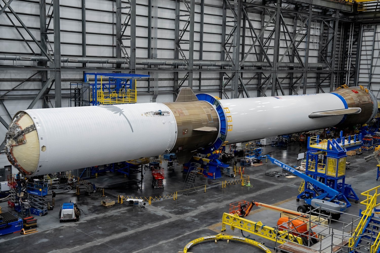 Bezos’ Big Rocket Finally Assembled After Years of Delays