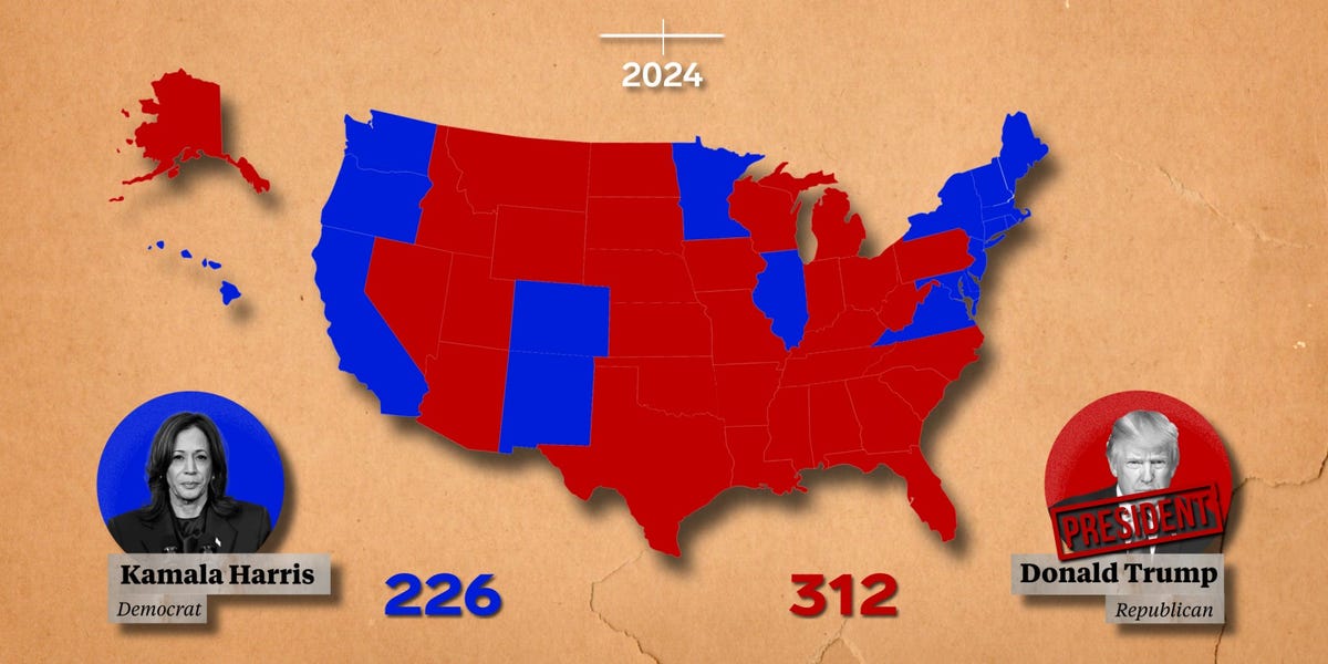 How the US voted in every election, from George Washington to Donald Trump