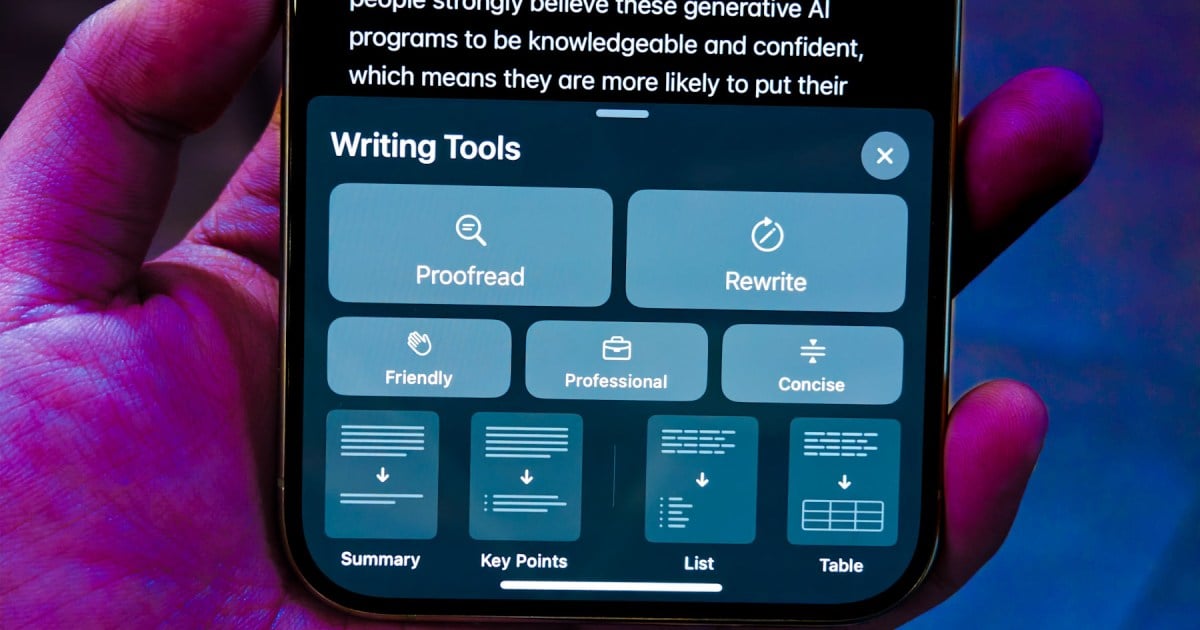 How to use Apple Intelligence Writing Tools on your iPhone