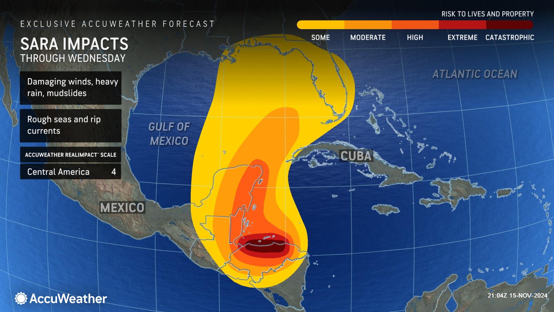 How Tropical Storm Sara's Impact on US Could Change