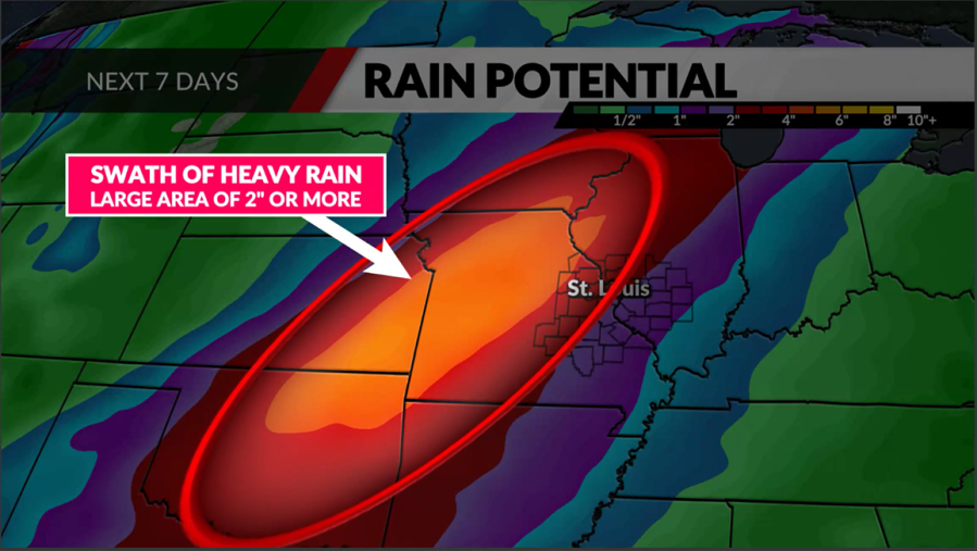 Rounds of heavy rain to fall in Missouri starting Saturday