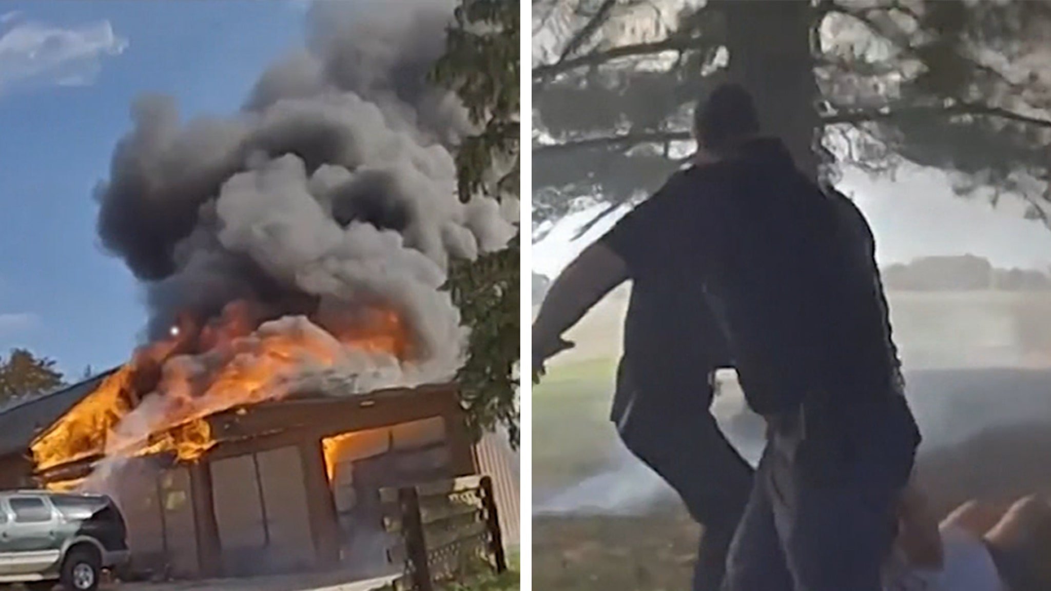 Ohio Woman Rescued From Basement Amid Massive Home Fire, Video Shows