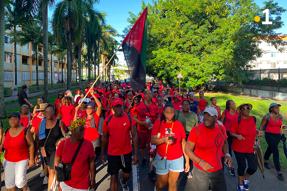 PHOTOS. Mobilisation contre la vie chère en Martinique : une nouvelle "marche populaire pacifique" organisée à Fort-de-France