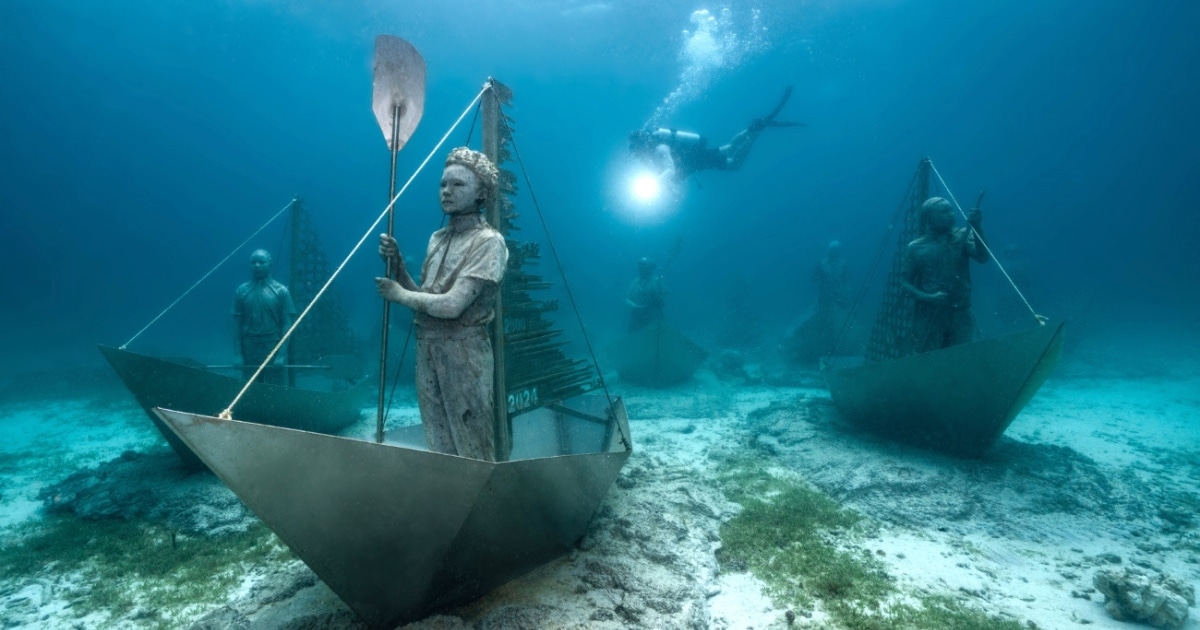 Underwater Sculptures in Grenada Act as Artificial Reefs While Sending an Important Message About Climate Change