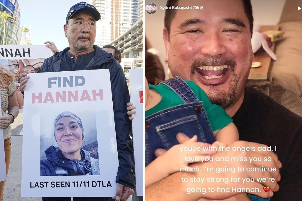 Hannah Kobayashi's sister shares tribute to father after his suicide