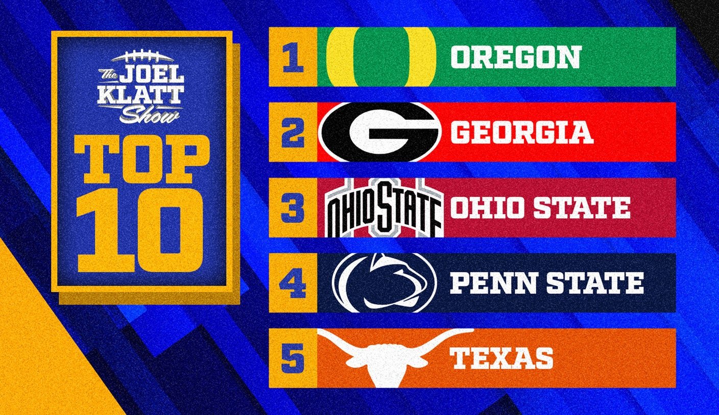 2024 college football rankings: Joel Klatt's top 10 teams after Week 9