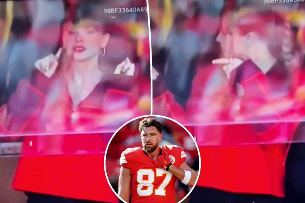 Taylor Swift sends sweet signal to Travis Kelce after he makes wild play during Chiefs vs Raiders game