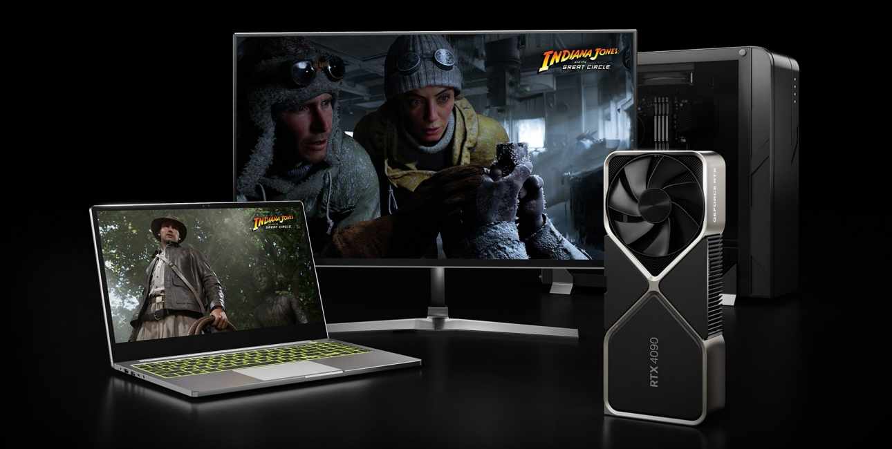 Erhaltet gratis „Indiana Jones und der Große Kreis“ beim Kauf ausgewählter GeForce-Grafikkarten und -Notebooks