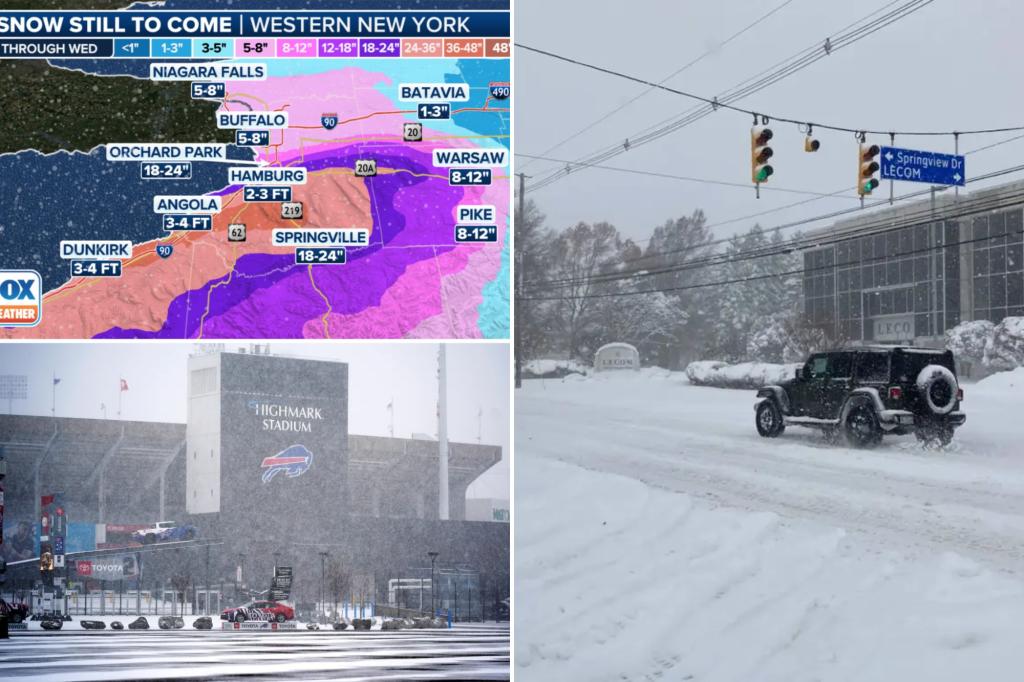 Upstate NY may see 6 ft of snow as NYC braces for cold snap