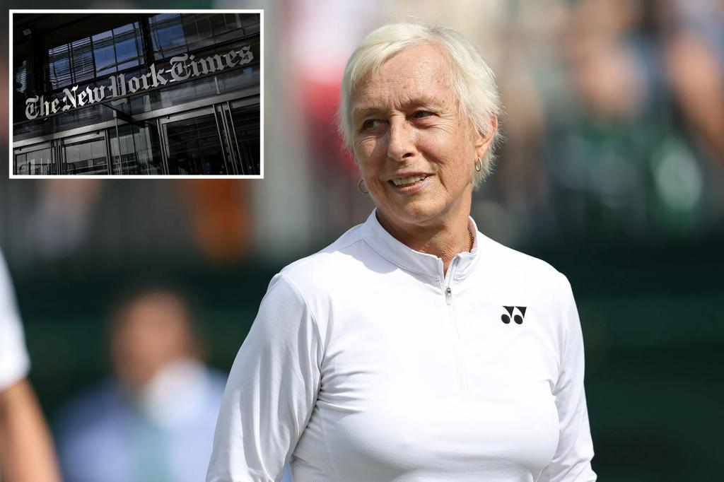 Tennis great Martina Navratilova slams NYT article referring to women as 'non-transgender women'