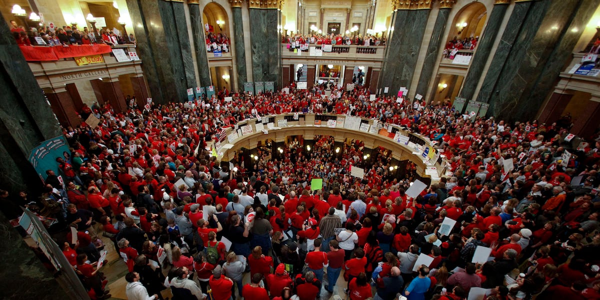 Unions score a major win in Wisconsin with a court ruling restoring collective bargaining rights