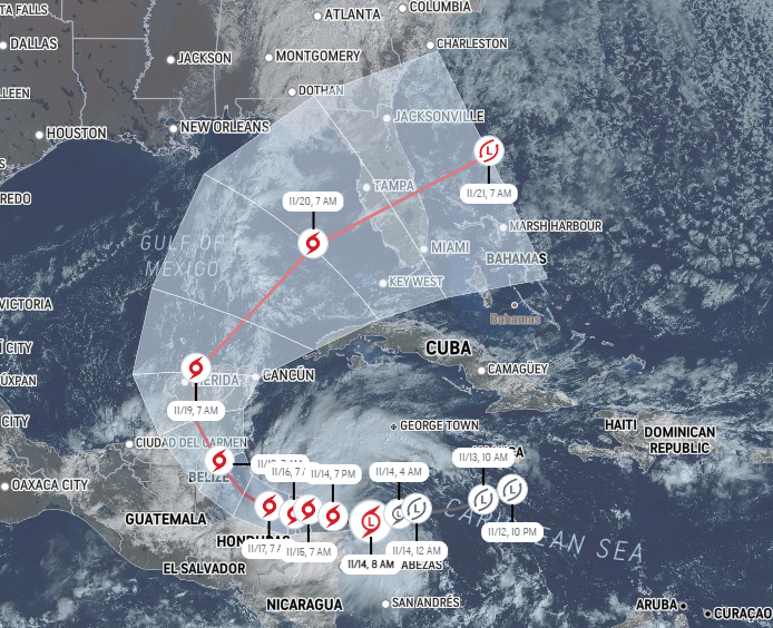 Tropical Storm Sara could become a hurricane next week... how concerned should we be?