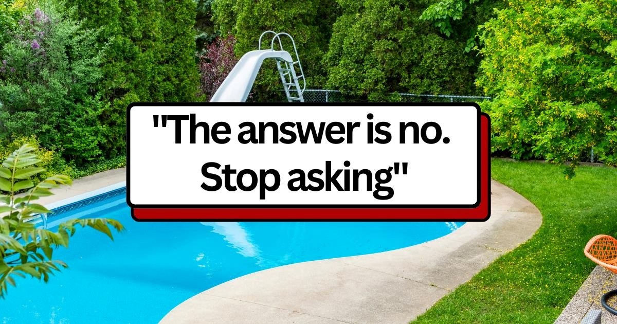 Neighbor's kids sneak into resident's pool despite him refusing them repeatedly, leading resident to put up a fence to stop them from getting near the property: ‘You got fenced’