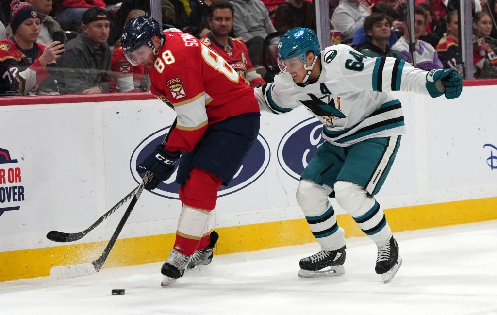 San Jose Sharks lose to Matthew Tkachuk, Florida Panthers