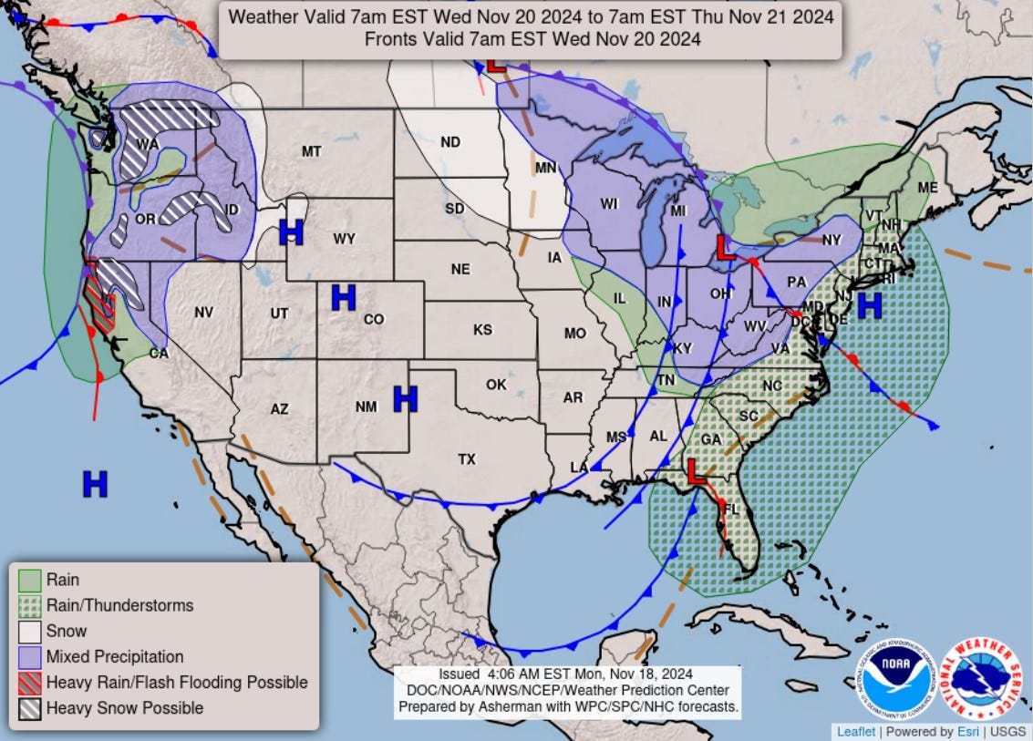 Snow forecast this week: Winter storm warning in PNW, snowfall in northern Plains