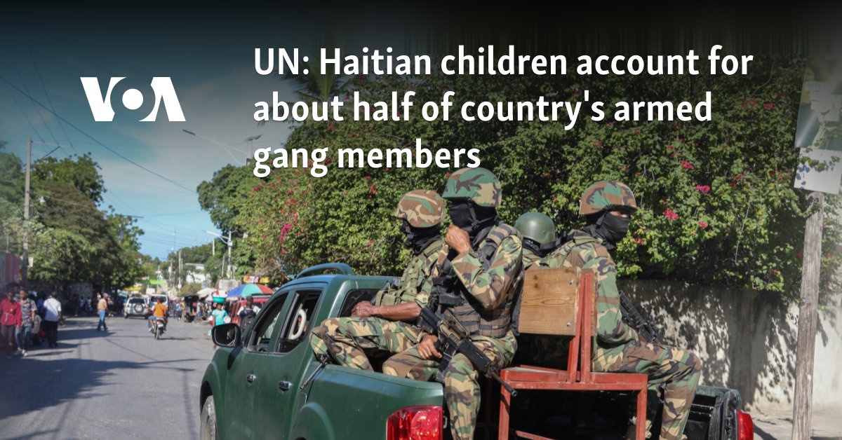 UN: Haitian children account for about half of country's armed gang members