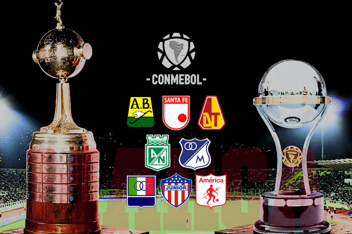 Cupos y fecha del sorteo de Copa Libertadores y Copa Sudamericana 2025 para equipos colombianos