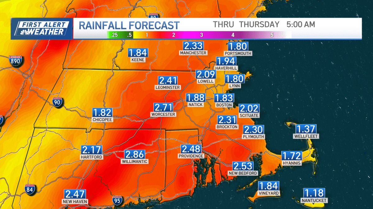 Massachusetts rain and wind gusts tomorrow