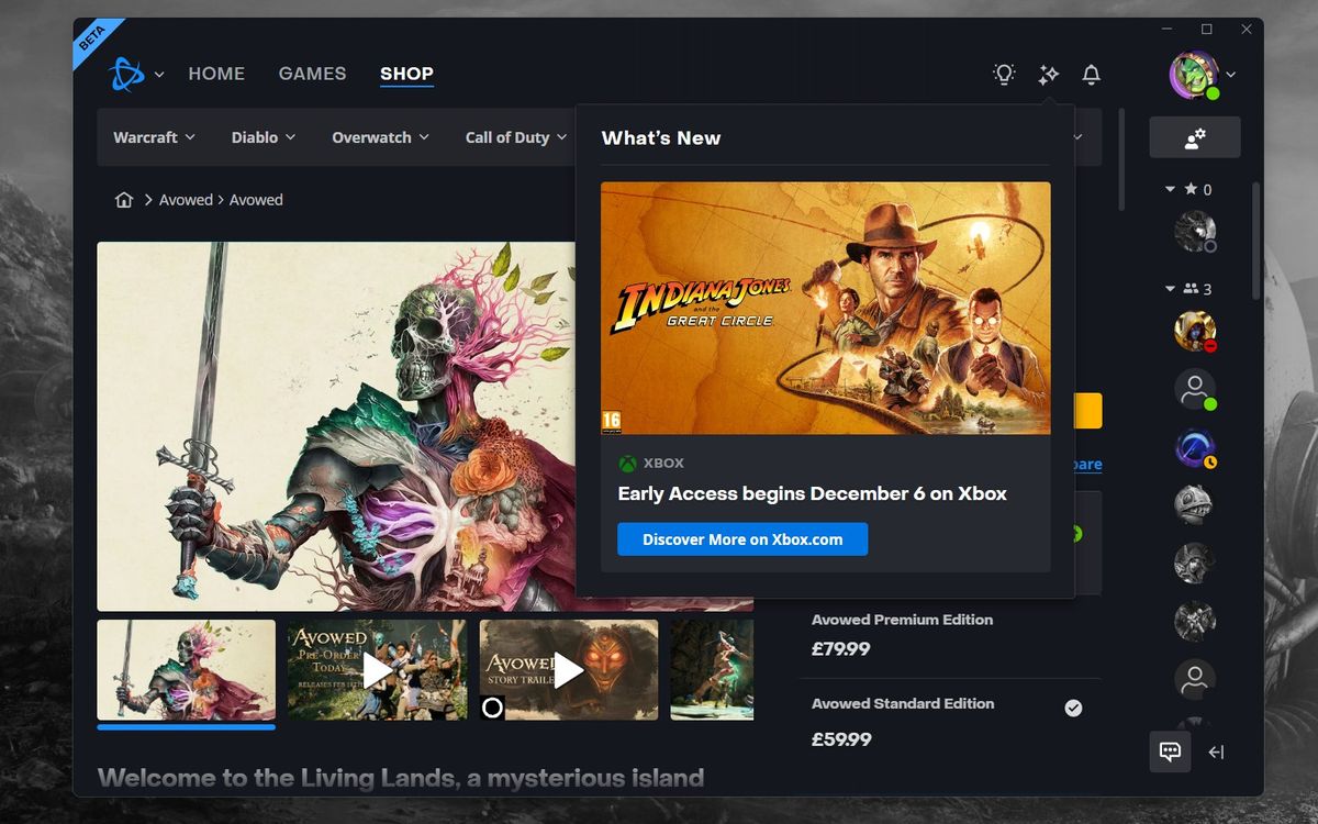 Is Xbox is slowly taking over Battle.net? As "Indiana Jones and the Great Circle" pops up on Battle.net, we're wondering what Microsoft is up to with Blizzard's iconic launcher.